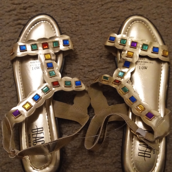 Vtg 60s gladiator sandals - Picture 1 of 5